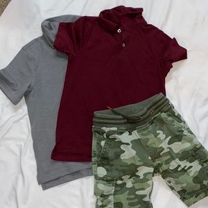 Bundle 2 polos and 1 shorts